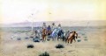 trappers crossing the prarie 1901 Charles Marion Russell American Indians
